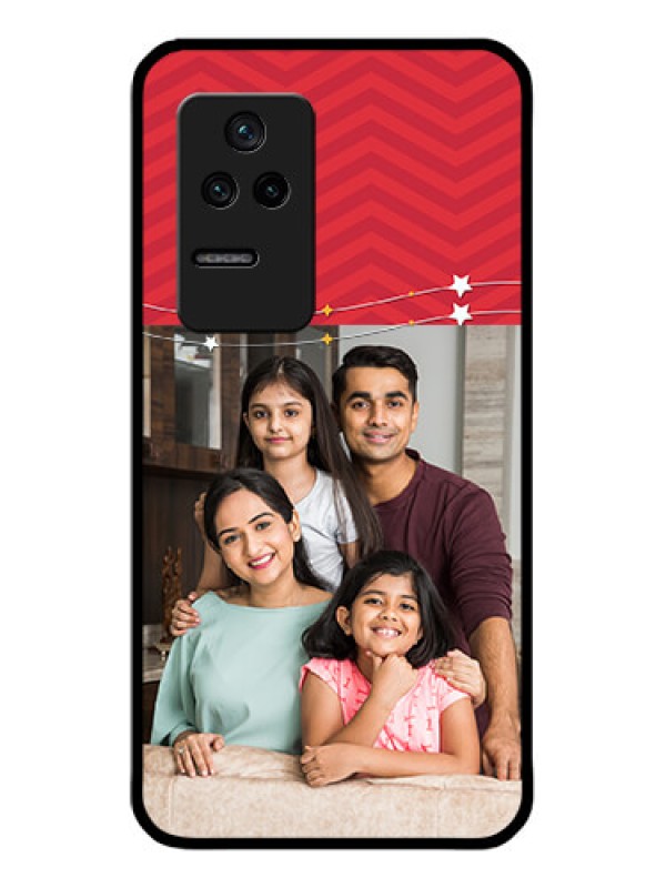 Custom Poco F4 5G Personalized Glass Phone Case - Happy Family Design