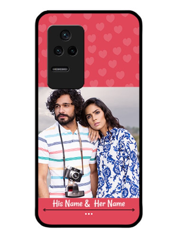 Custom Poco F4 5G Photo Printing on Glass Case - Simple Love Design