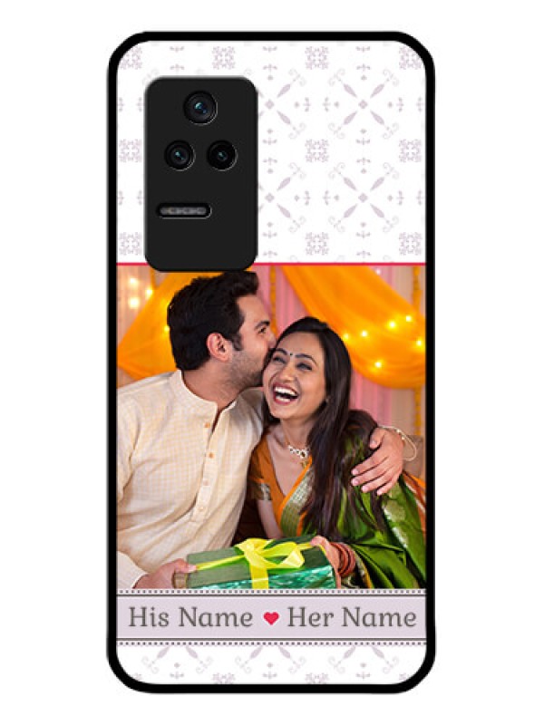 Custom Poco F4 5G Custom Glass Mobile Case - with Photo and Ethnic Design