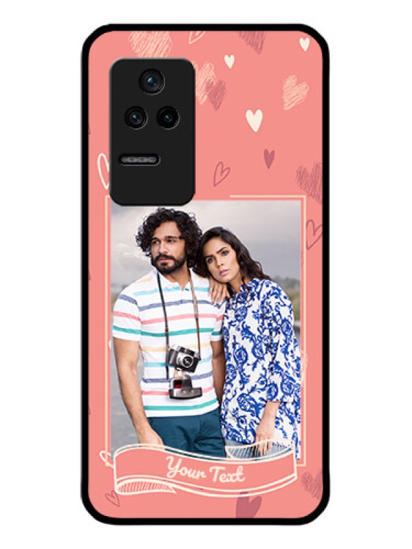 Custom Poco F4 5G Custom Glass Phone Case - Love doodle art Design