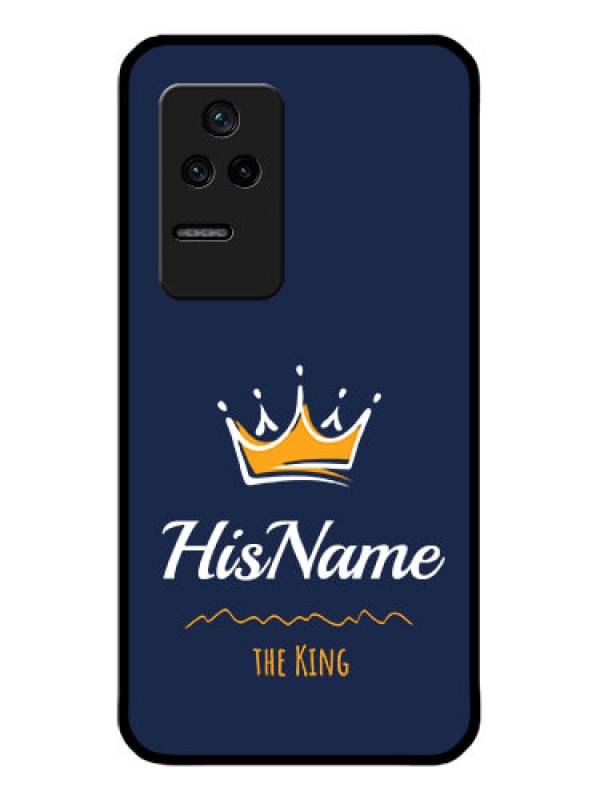 Custom Poco F4 5G Glass Phone Case King with Name