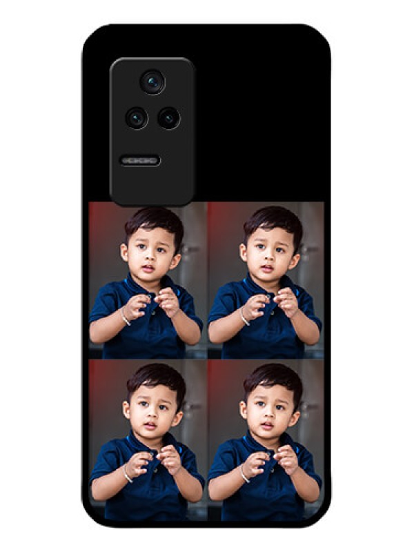 Custom Poco F4 5G 4 Image Holder on Glass Mobile Cover