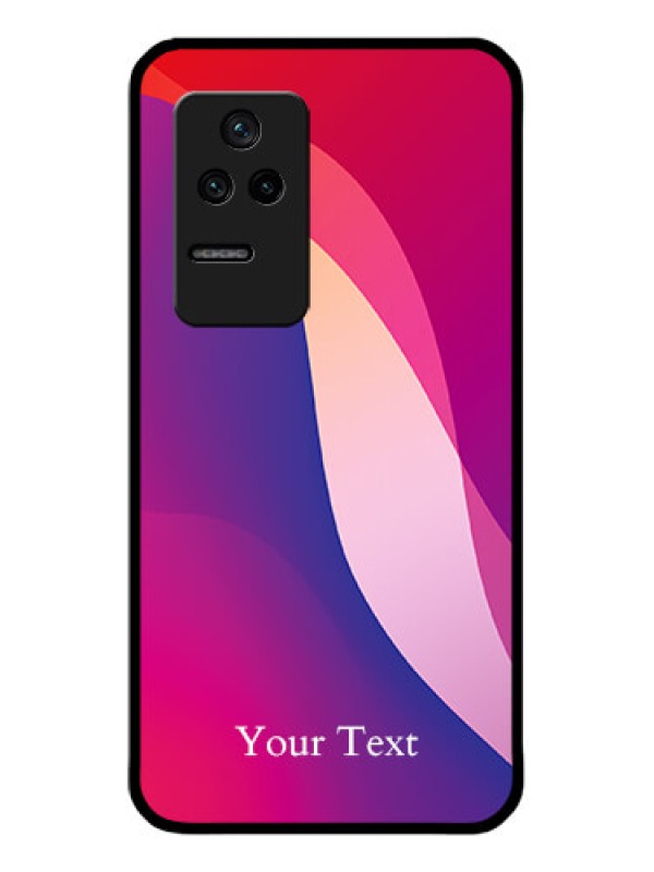 Custom Poco F4 5G Personalized Glass Phone Case - Digital abstract Overlap Design
