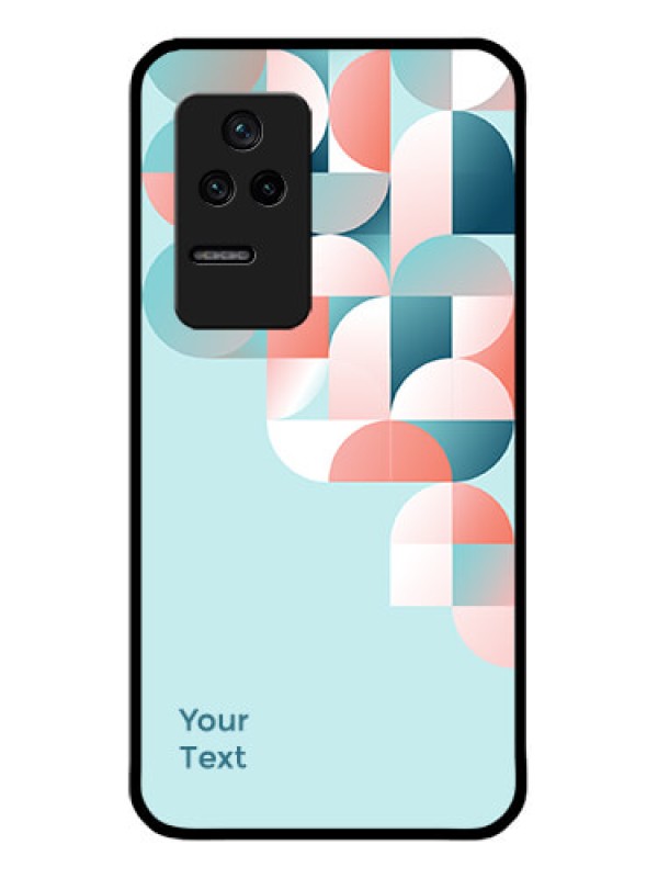 Custom Poco F4 5G Custom Glass Phone Case - Stylish Semi-circle Pattern Design