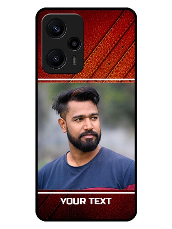 Custom Poco F5 Personalized Glass Phone Case - Leather Phone Case Design