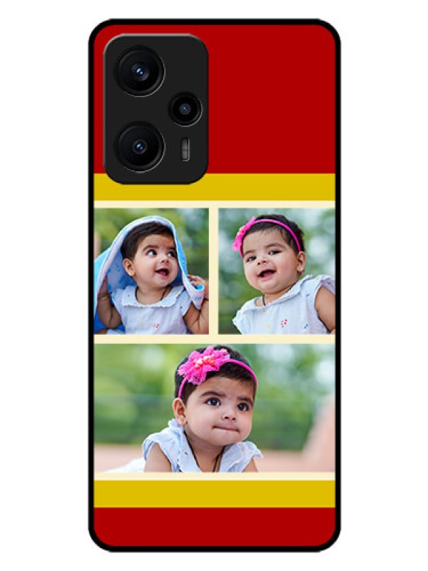 Custom Poco F5 Custom Glass Mobile Case - Multiple Pic Upload Design
