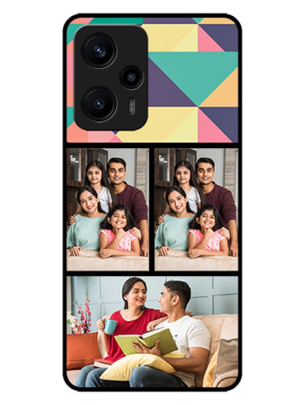 Custom Poco F5 Custom Glass Phone Case - Bulk Pic Upload Design