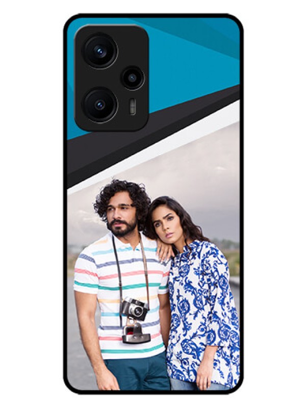 Custom Poco F5 Photo Printing on Glass Case - Simple Pattern Photo Upload Design