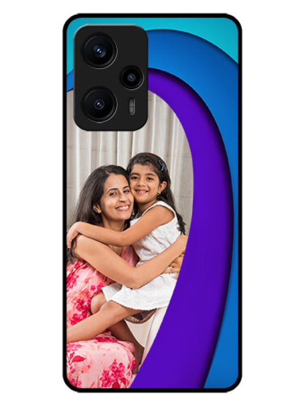 Custom Poco F5 Photo Printing on Glass Case - Simple Pattern Design