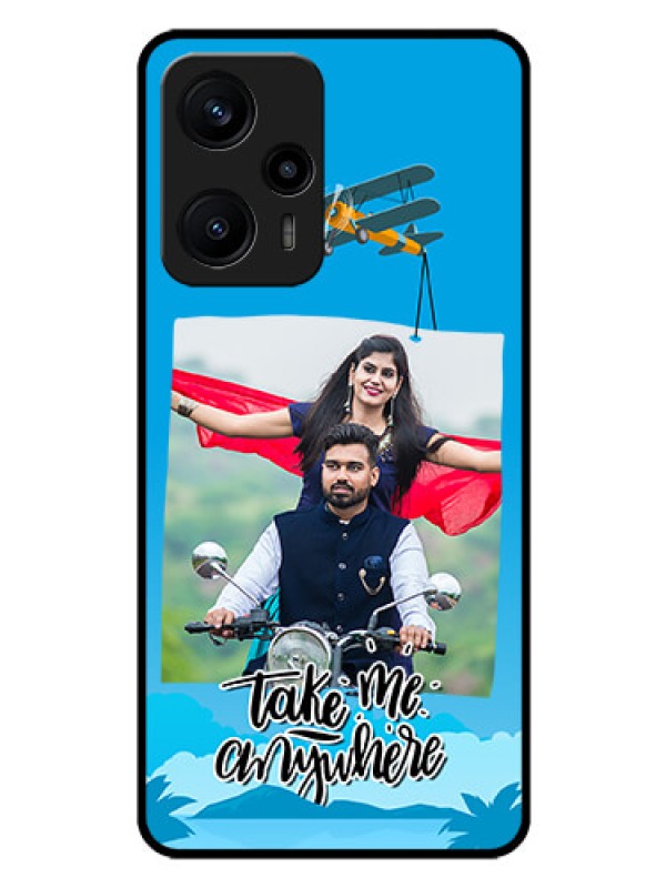 Custom Poco F5 Custom Glass Mobile Case - Traveller Design