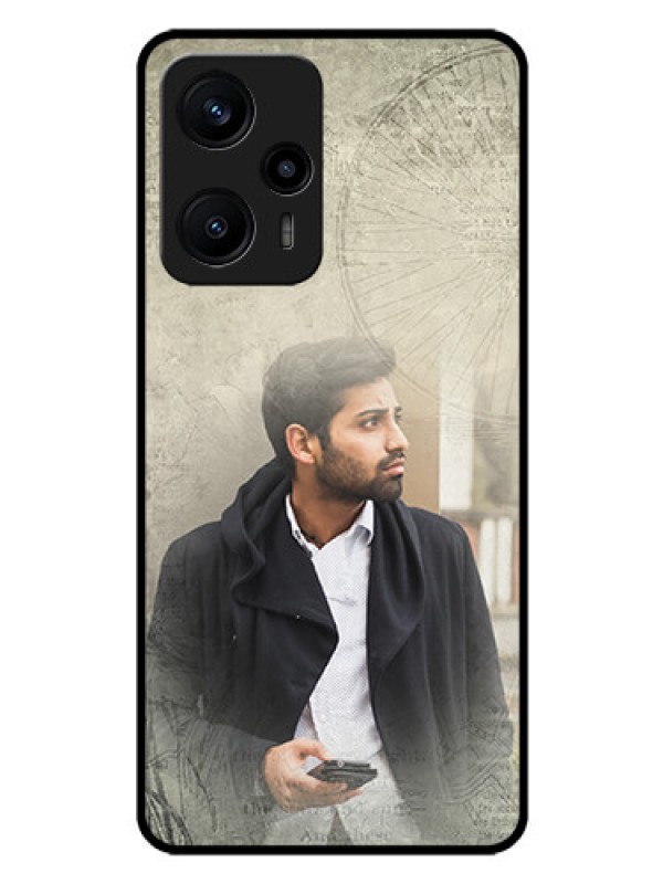 Custom Poco F5 Custom Glass Phone Case - with vintage design