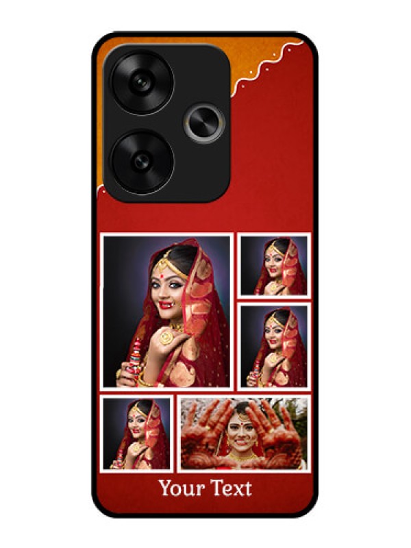 Custom Poco F6 5G Custom Glass Phone CaseWedding Pic Upload Design