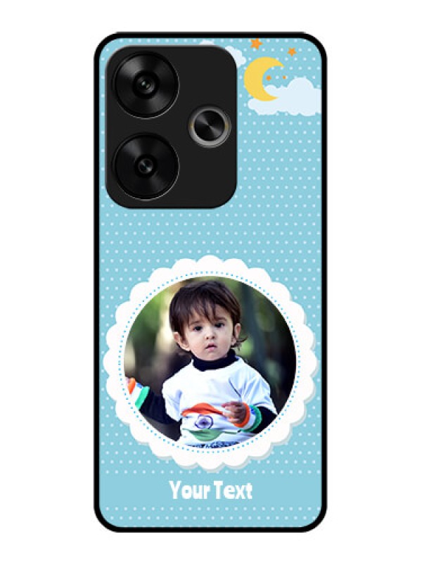 Custom Poco F6 5G Custom Glass Phone CaseViolet Pattern Design