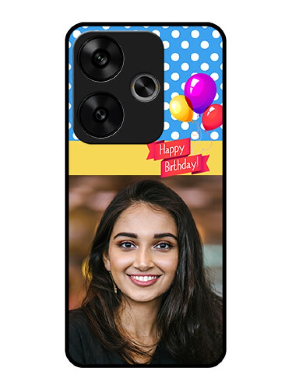 Custom Poco F6 5G Custom Glass Phone CaseHappy Birthday Design