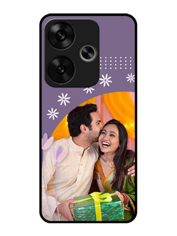 Custom Poco F6 5G Custom Glass Phone CaseLavender Flowers Design