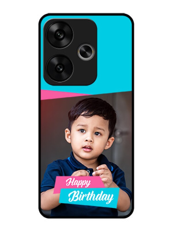 Custom Poco F6 5G Custom Glass Phone CaseImage Holder With 2 Color Design