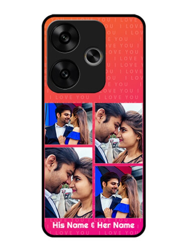 Custom Poco F6 5G Custom Glass Phone CaseI Love You Pink Design