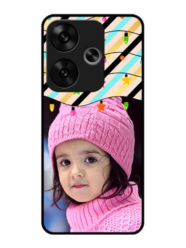Custom Poco F6 5G Custom Glass Phone CaseLights Hanging Design