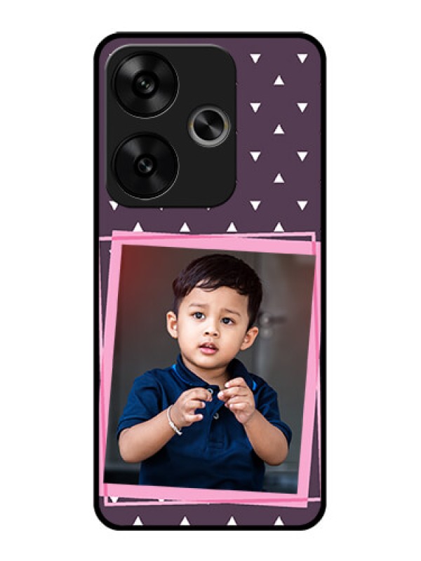 Custom Poco F6 5G Custom Glass Phone CaseTriangle Pattern Dotted Design