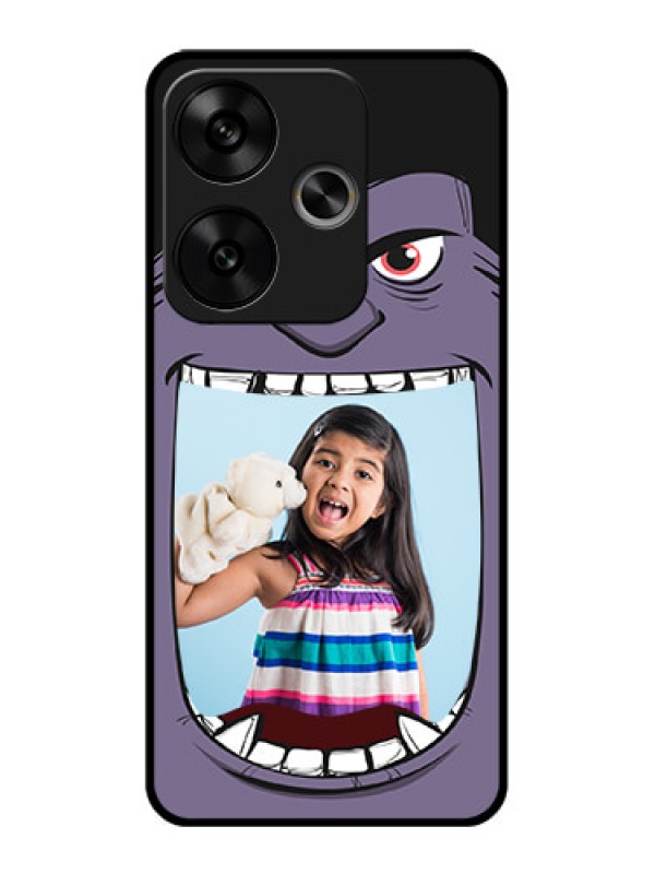 Custom Poco F6 5G Custom Glass Phone CaseAngry Monster Design