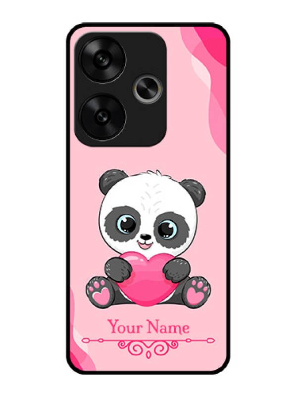 Custom Poco F6 5G Custom Glass Phone CaseCute Panda Design