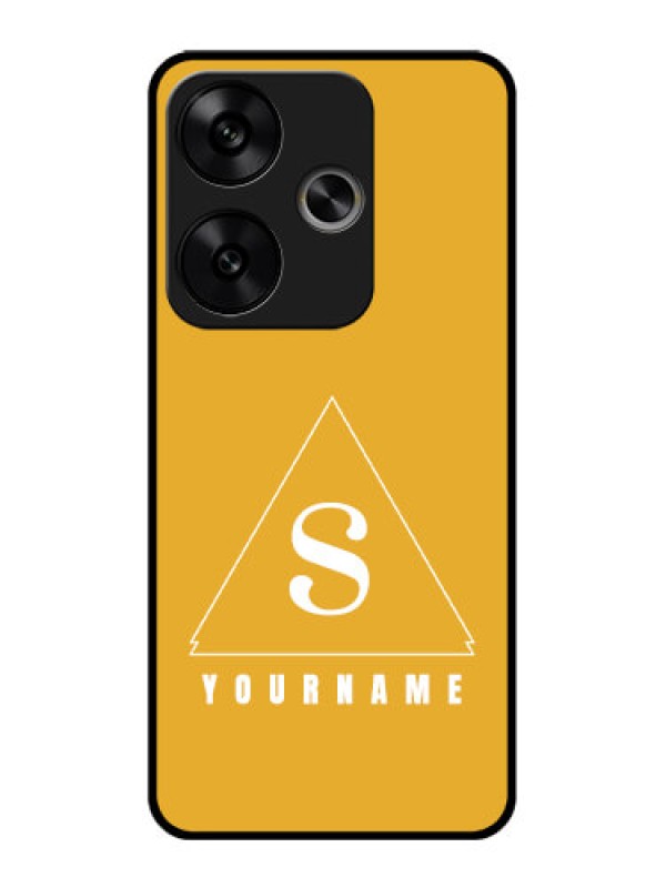 Custom Poco F6 5G Custom Glass Phone CaseSimple Triangle Design