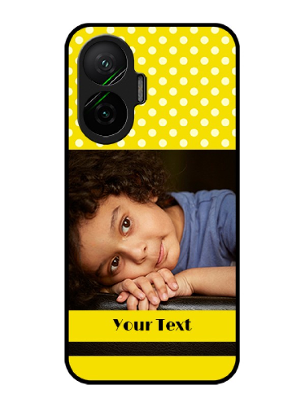 Custom Poco F7 5G Custom Glass Phone Case - Bright Yellow Case Design