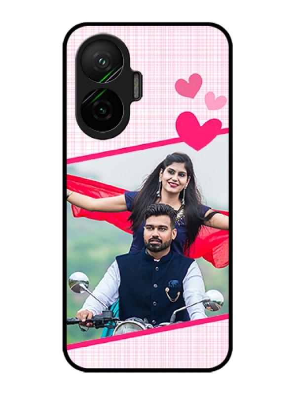 Custom Poco F7 5G Custom Glass Phone Case - Love Shape Heart Design