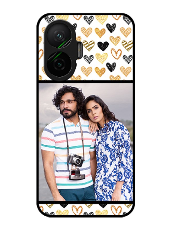 Custom Poco F7 5G Custom Glass Phone Case - Love Symbol Design