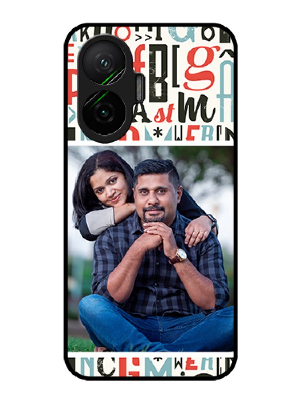 Custom Poco F7 5G Custom Glass Phone Case - Alphabet Design