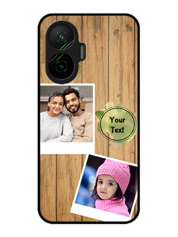 Custom Poco F7 5G Custom Glass Phone Case - Wooden Texture Design