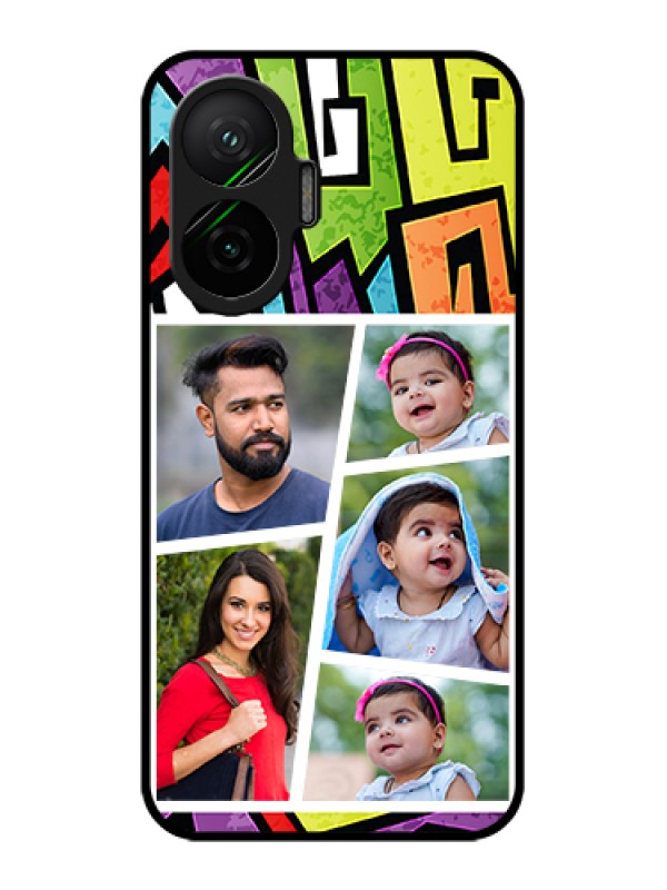 Custom Poco F7 5G Custom Glass Phone Case - Graffiti Pattern Design