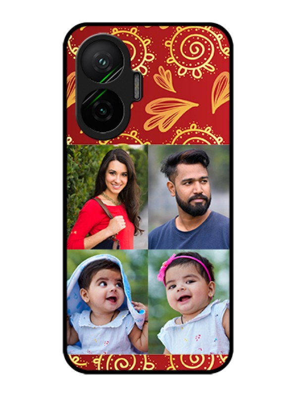 Custom Poco F7 5G Custom Glass Phone Case - 4 Image Traditional Design