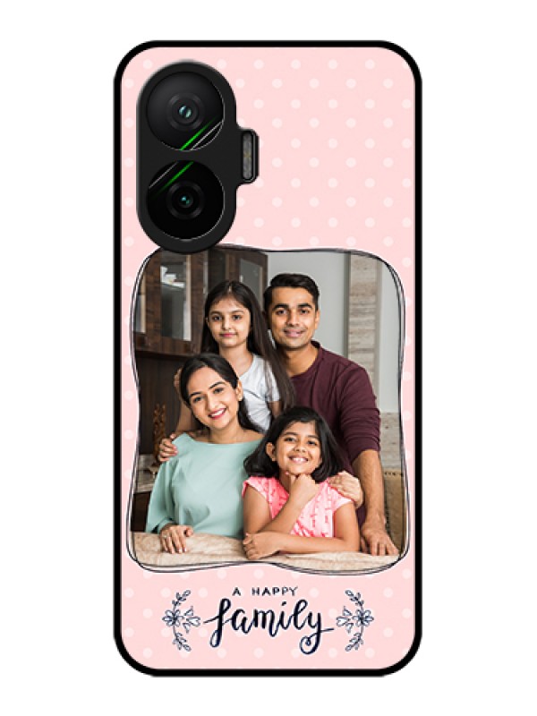 Custom Poco F7 5G Custom Glass Phone Case - Family With Dots Design