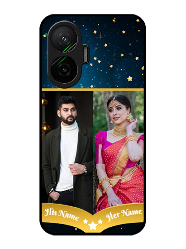 Custom Poco F7 5G Custom Glass Phone Case - Galaxy Stars Backdrop Design