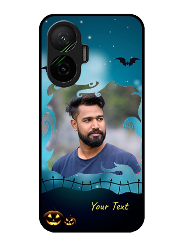 Custom Poco F7 5G Custom Glass Phone Case - Halloween Frame Design