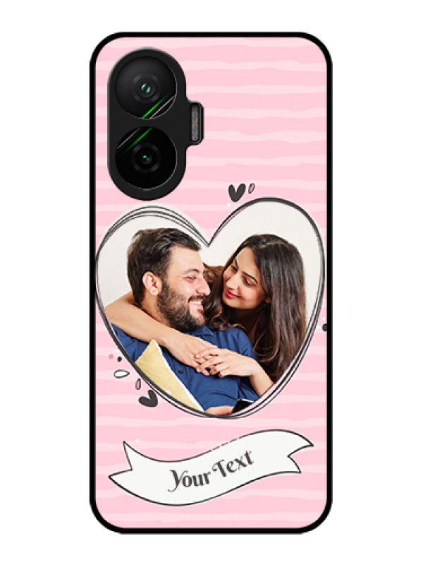 Custom Poco F7 5G Custom Glass Phone Case - Vintage Heart Design