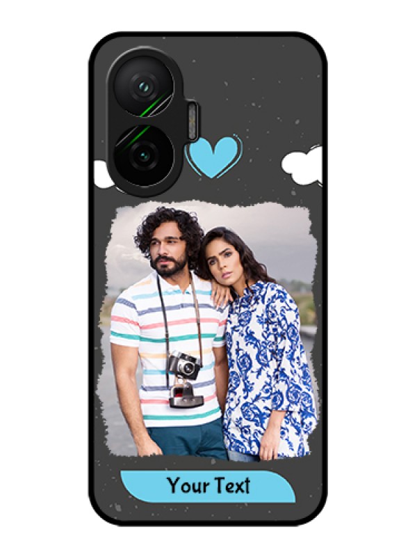 Custom Poco F7 5G Custom Glass Phone Case - Splashes With Love Doodles Design