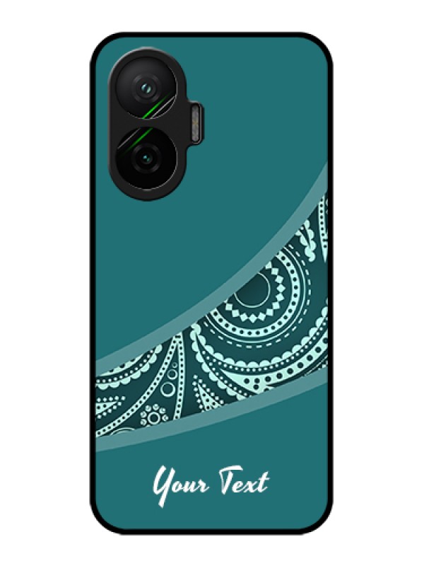 Custom Poco F7 5G Custom Glass Phone Case - Semi Visible Floral Design