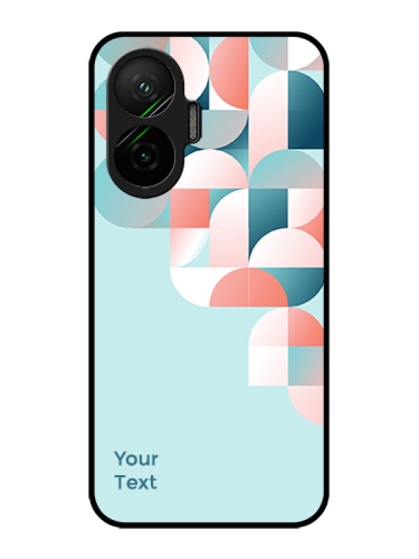 Custom Poco F7 5G Custom Glass Phone Case - Stylish Semi - Circle Pattern Design