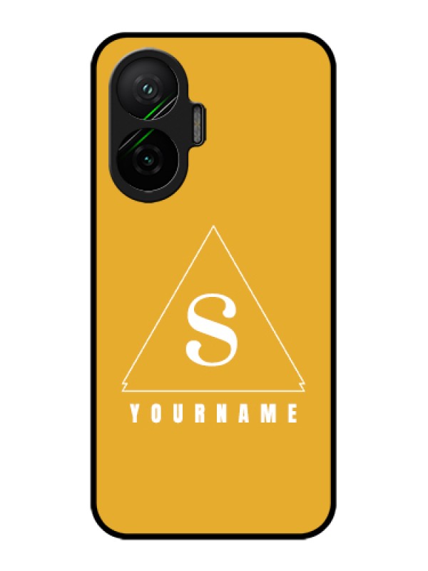 Custom Poco F7 5G Custom Glass Phone Case - Simple Triangle Design