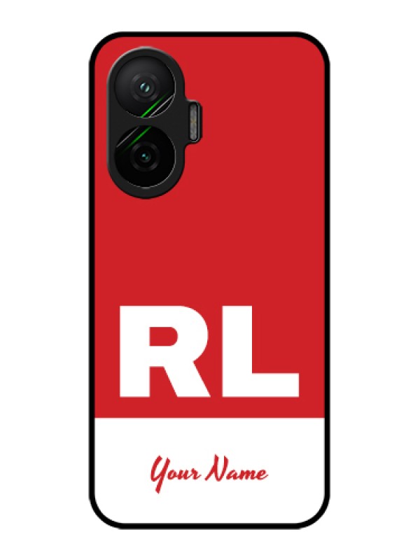 Custom Poco F7 5G Custom Glass Phone Case - Dual Tone Custom Text Design
