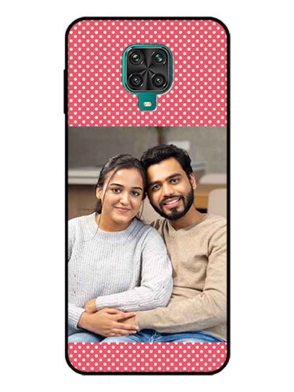 Custom Poco M2 Pro Custom Glass Phone Case  - White Dotted Design