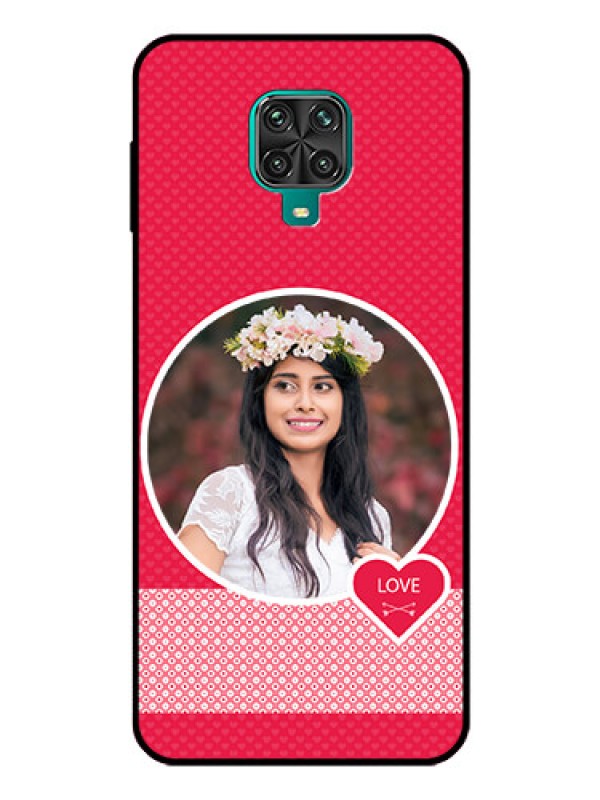 Custom Poco M2 Pro Personalised Glass Phone Case  - Pink Pattern Design