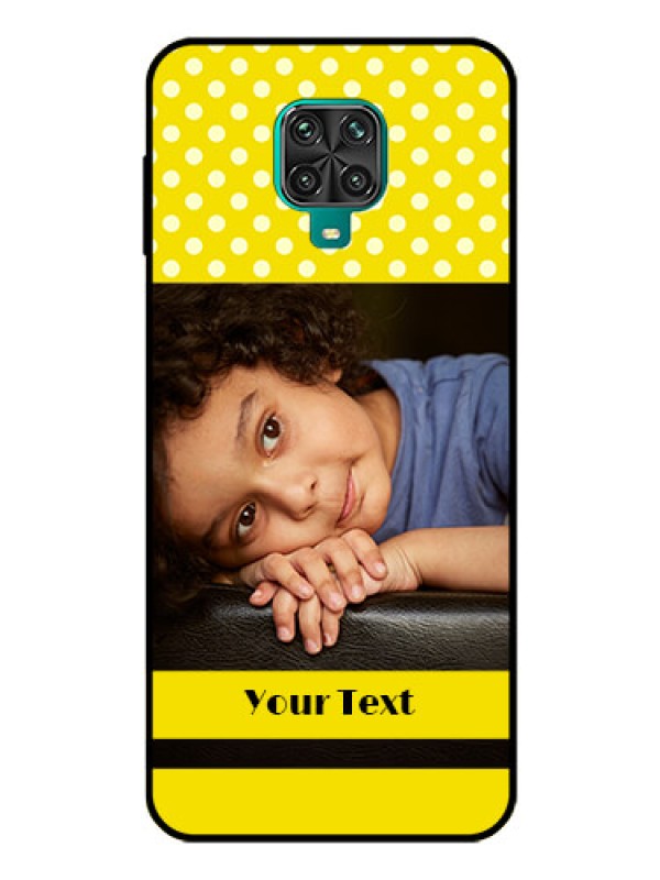 Custom Poco M2 Pro Custom Glass Phone Case  - Bright Yellow Case Design