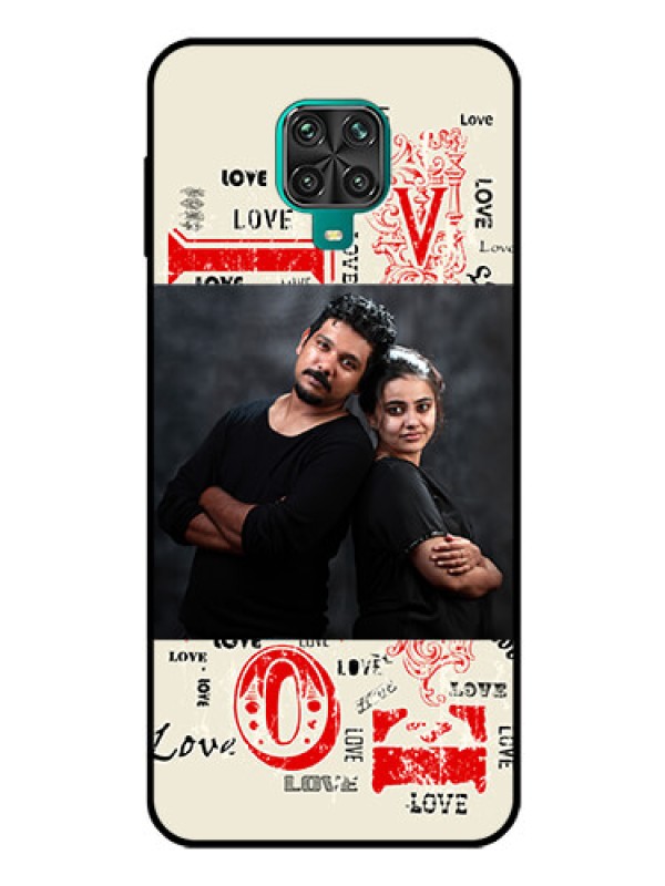Custom Poco M2 Pro Photo Printing on Glass Case  - Trendy Love Design Case