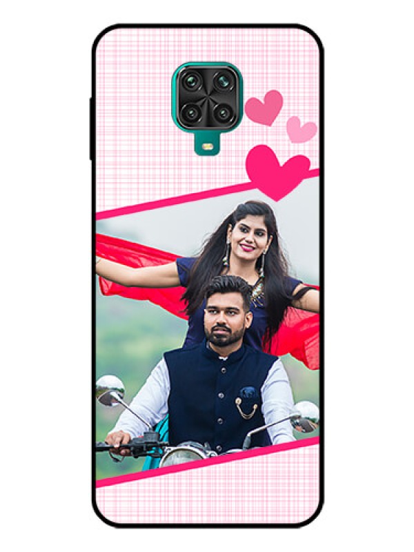 Custom Poco M2 Pro Custom Glass Phone Case  - Love Shape Heart Design