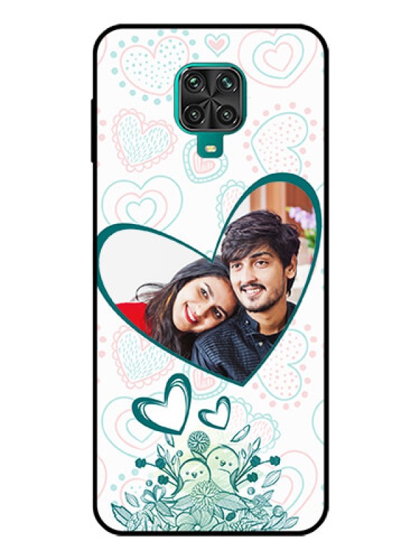 Custom Poco M2 Pro Photo Printing on Glass Case  - Premium Couple Design