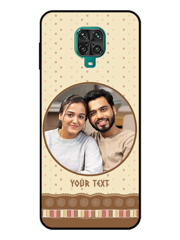 Custom Poco M2 Pro Custom Glass Mobile Case  - Brown Dotted Mobile Case Design