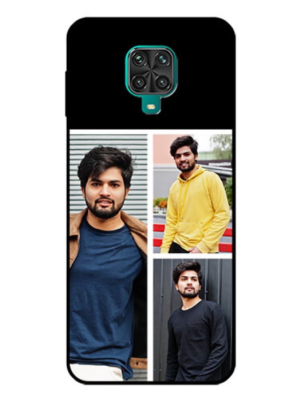 Custom Poco M2 Pro Photo Printing on Glass Case  - Upload Multiple Picture Design